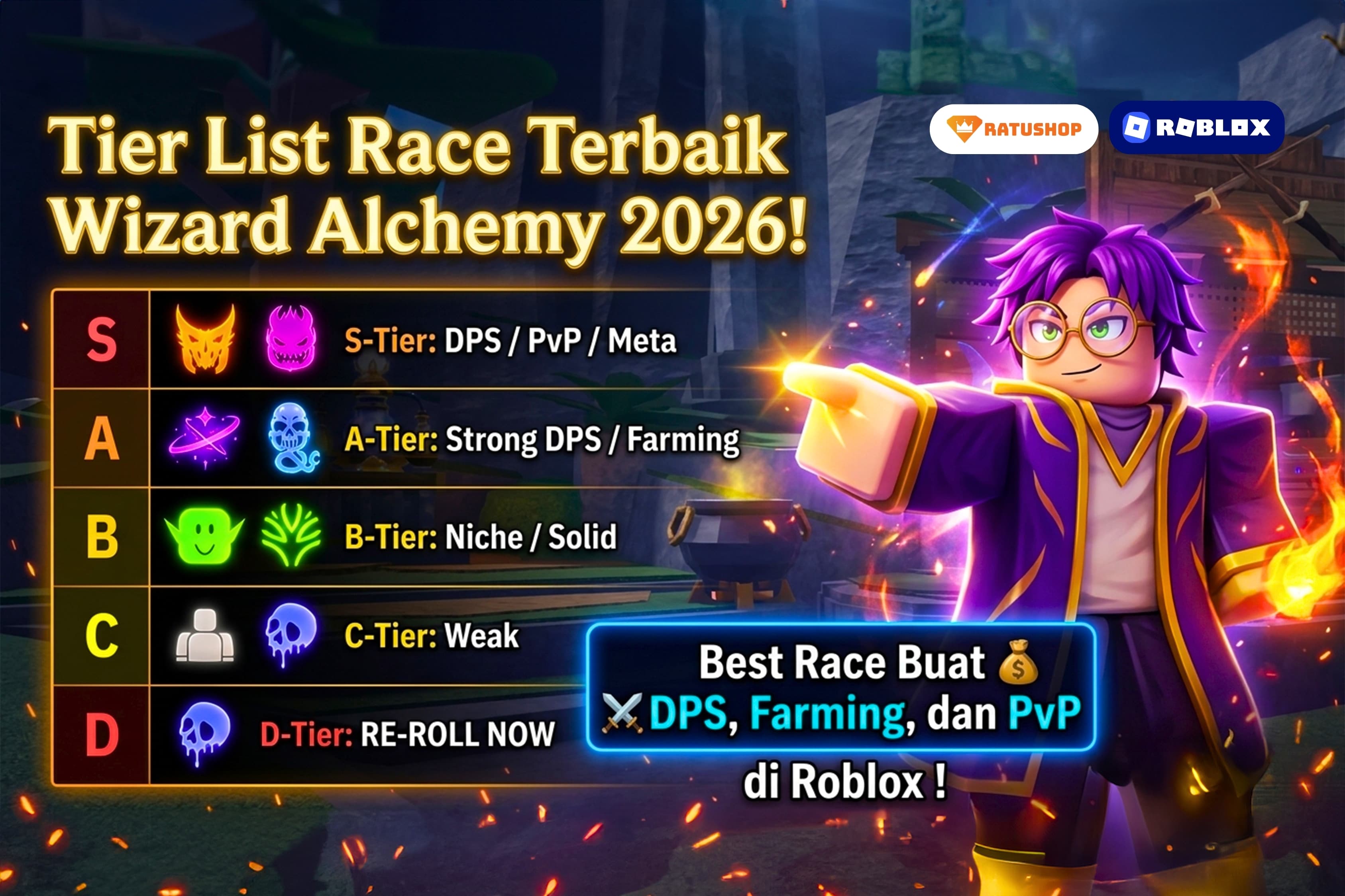 Tier List Race Terbaik Wizard Alchemy 2026! Best Race Buat DPS, Farming ...